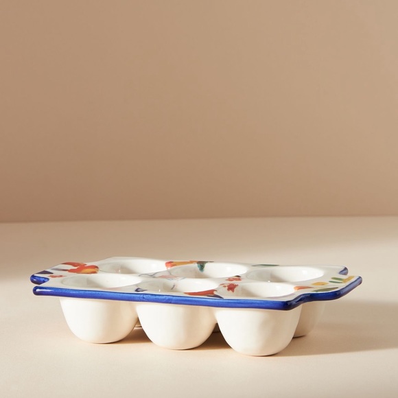 LAST ONE ! Anthropologie HAPPY BRIGHT CHEERFUL Luna Bakeware Egg Crate NWT - Picture 3 of 6